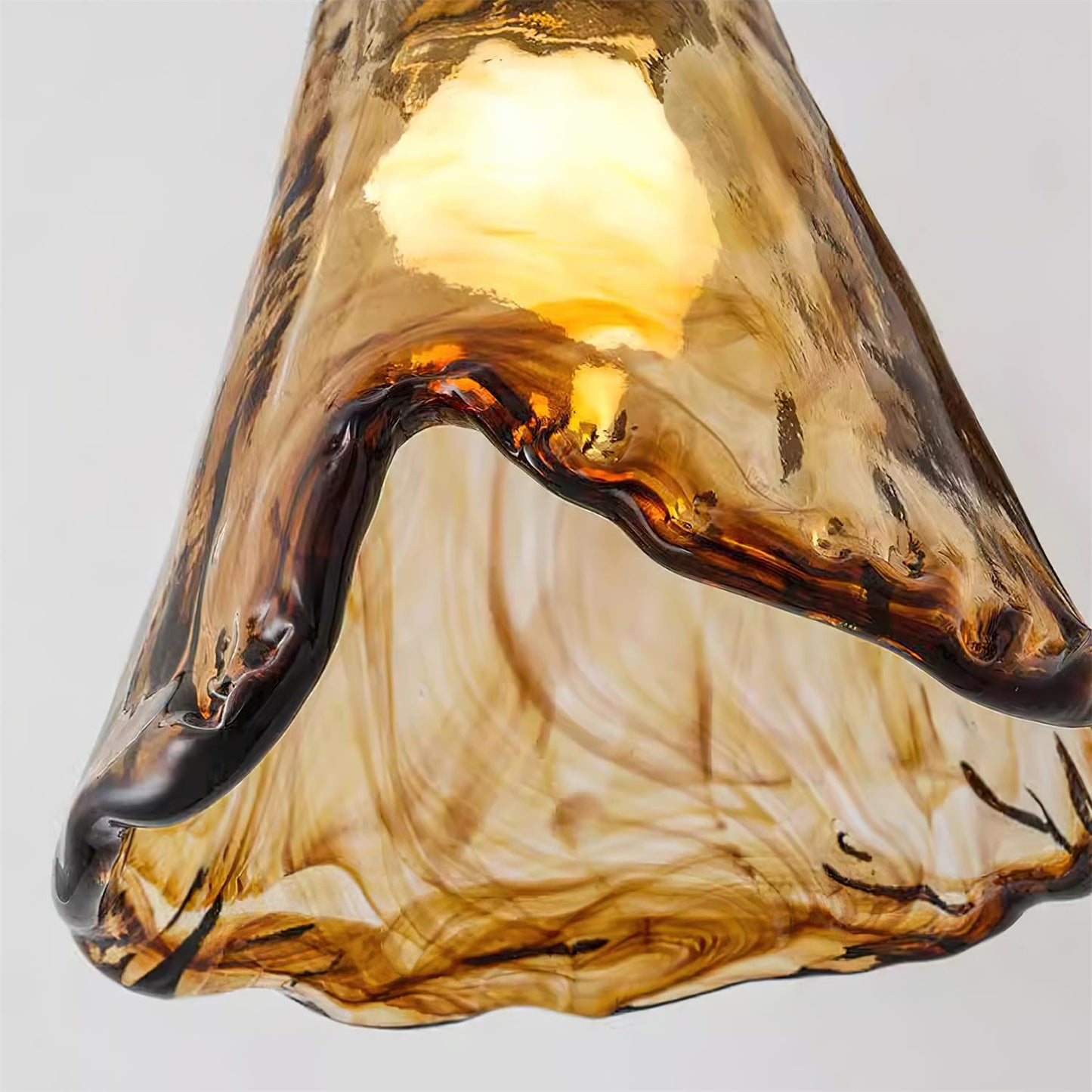 Velimo Amber Glass Flush Mount Light