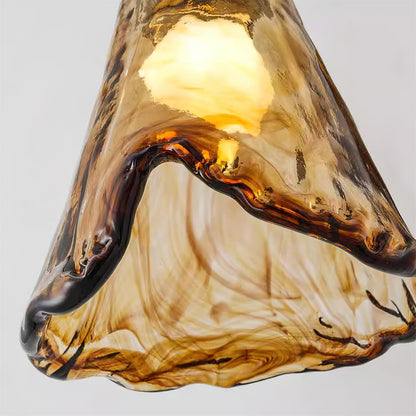 Velimo Amber Glass Flush Mount Light