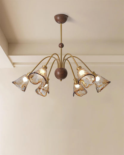 Beyona Amber Glass Chandelier