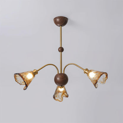 Beyona Amber Glass Chandelier