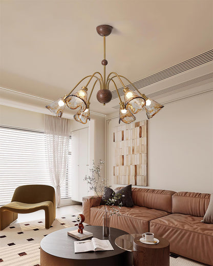 Beyona Amber Glass Chandelier