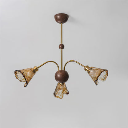 Beyona Amber Glass Chandelier