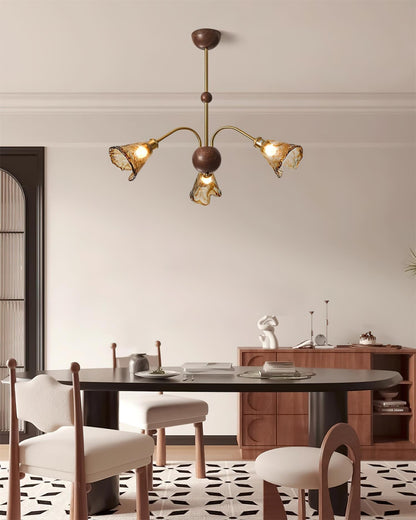 Beyona Amber Glass Chandelier