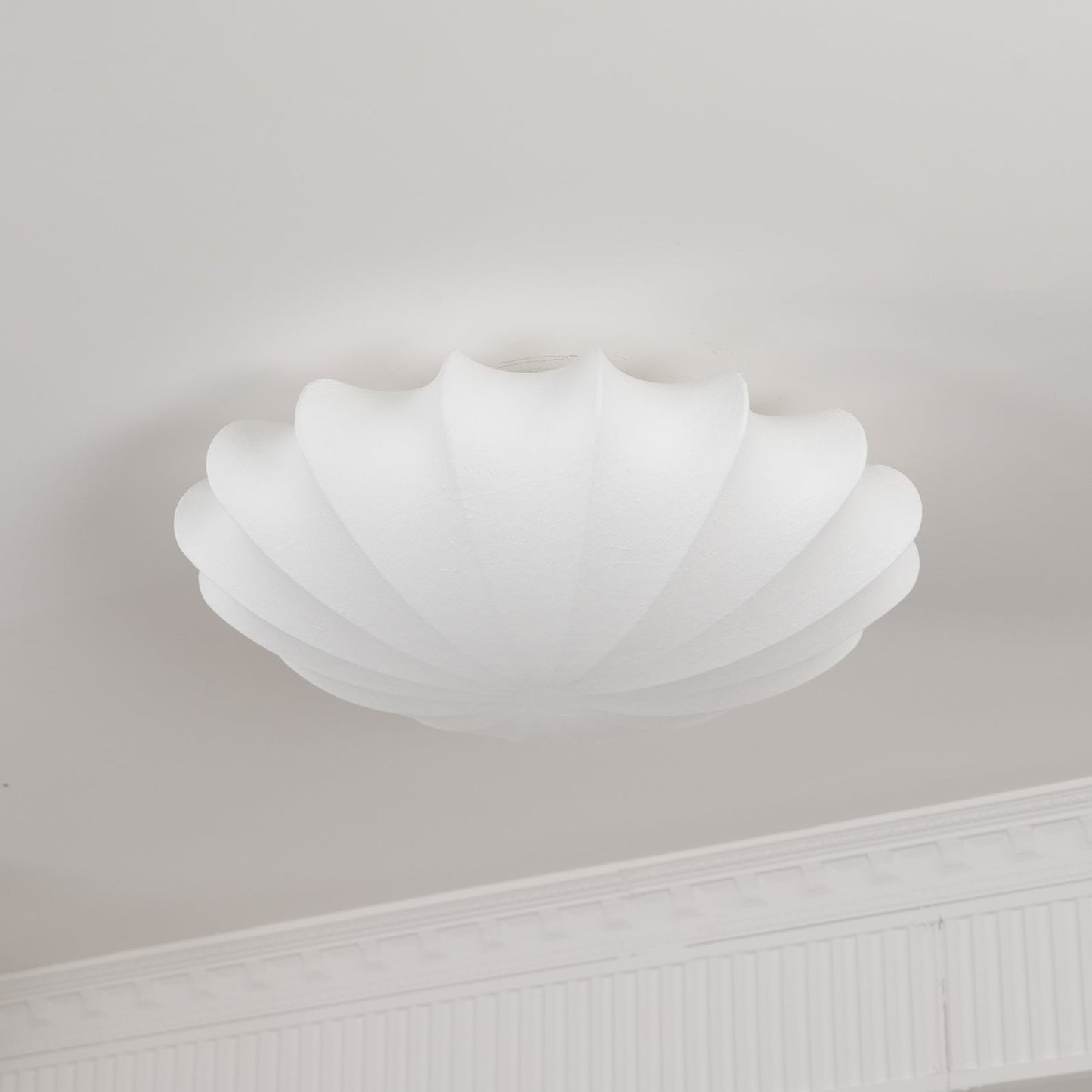 Plafonnier Blan Simplicité Coquillage
