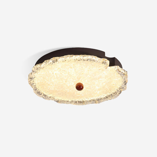 Gialo plafondlamp van getextureerd glas