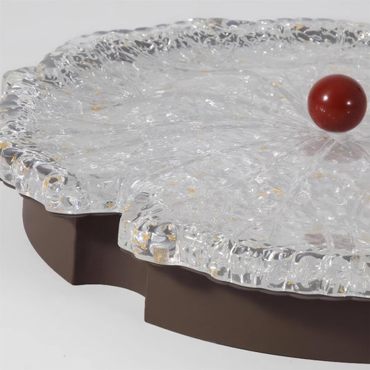 Gialo plafondlamp van getextureerd glas