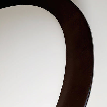 Plafonnier Bois et Abat-jour Ovale Minimaliste Naturel