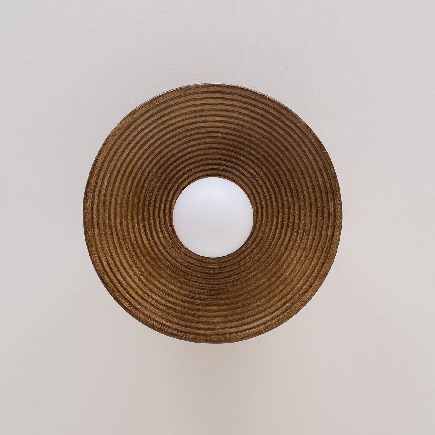 Orvian Wooden Flush Mount Ceiling Light with Round Globe