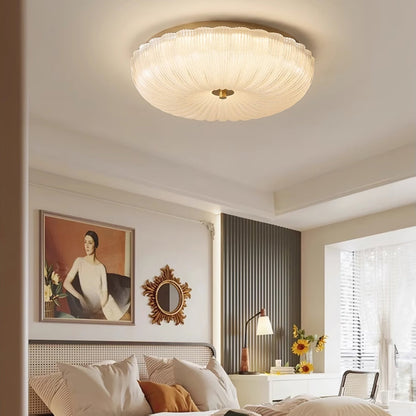 Halo Ceiling Light Ripple Glass