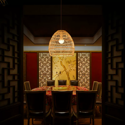 Muto Design Retro LED Hanglamp Zwart/Hout Hout Slaapkamer/Woonkamer/Studeerkamer/Hal