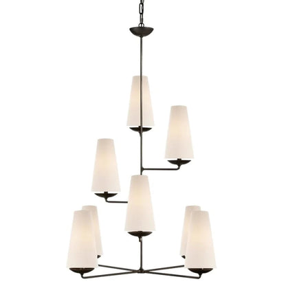 Silva Vintage LED Kronleuchter Weiß Schwarz Schlafzimmer Küche