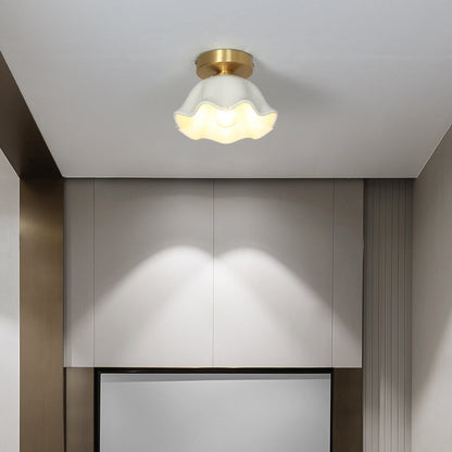 Arisha Retro Metal Flush Mount Ceiling Light Brass