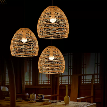 Muto Design Retro LED Hanglamp Zwart/Hout Hout Slaapkamer/Woonkamer/Studeerkamer/Hal