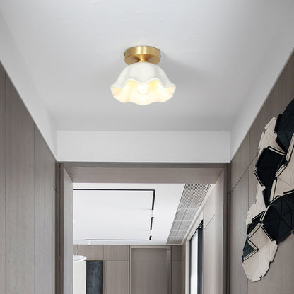 Arisha Retro Metal Flush Mount Ceiling Light Brass