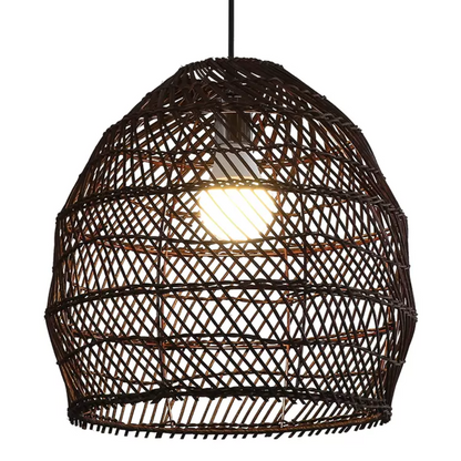 Muto Design Retro LED Hanglamp Zwart/Hout Hout Slaapkamer/Woonkamer/Studeerkamer/Hal