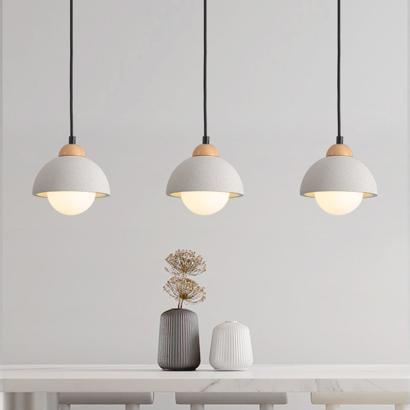 Muto moderne Pendelleuchte, Zementweiß, für Schlafzimmer/Kücheninsel