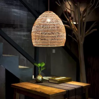 Muto Design Retro LED Hanglamp Zwart/Hout Hout Slaapkamer/Woonkamer/Studeerkamer/Hal
