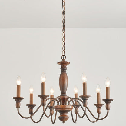 Silva Industrial Design LED-Pendelleuchte für den Innenbereich, braunes Holz, Metall, Schlafzimmer/Wohnzimmer/Kücheninsel