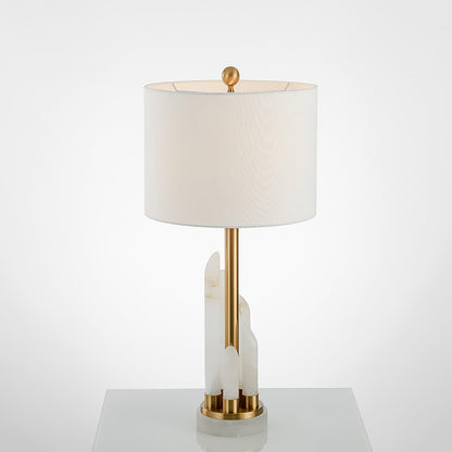Olvenor Cylindrical Alabaster Table Lamp