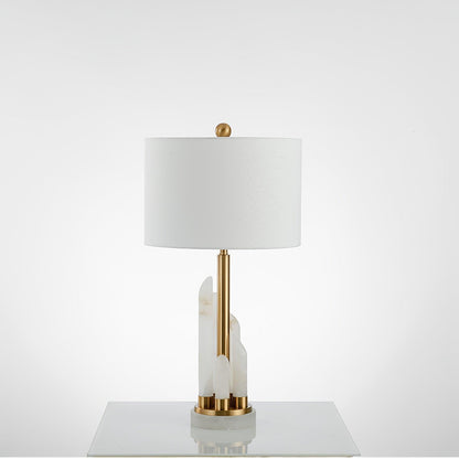 Olvenor Cylindrical Alabaster Table Lamp