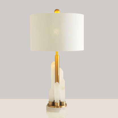 Olvenor Cylindrical Alabaster Table Lamp