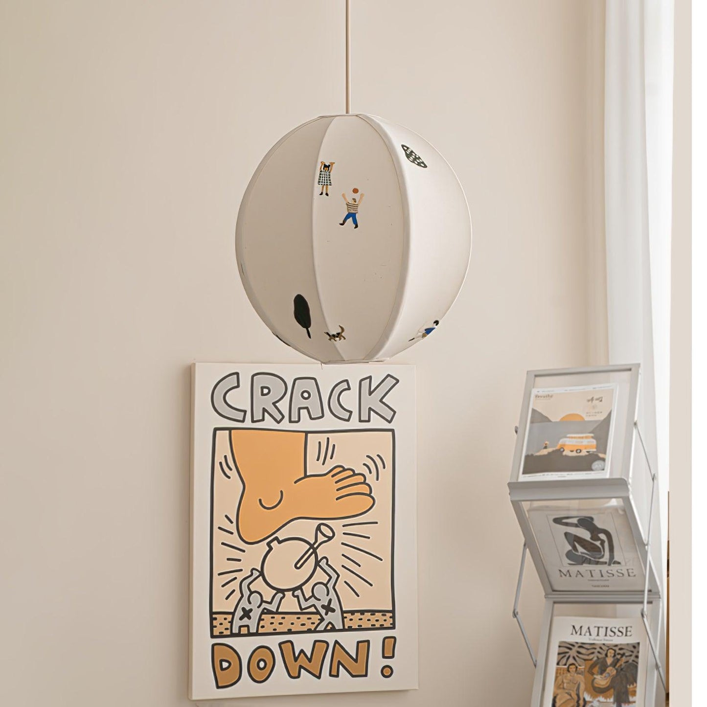 Elva Pendant Light Paper Ball Drawing