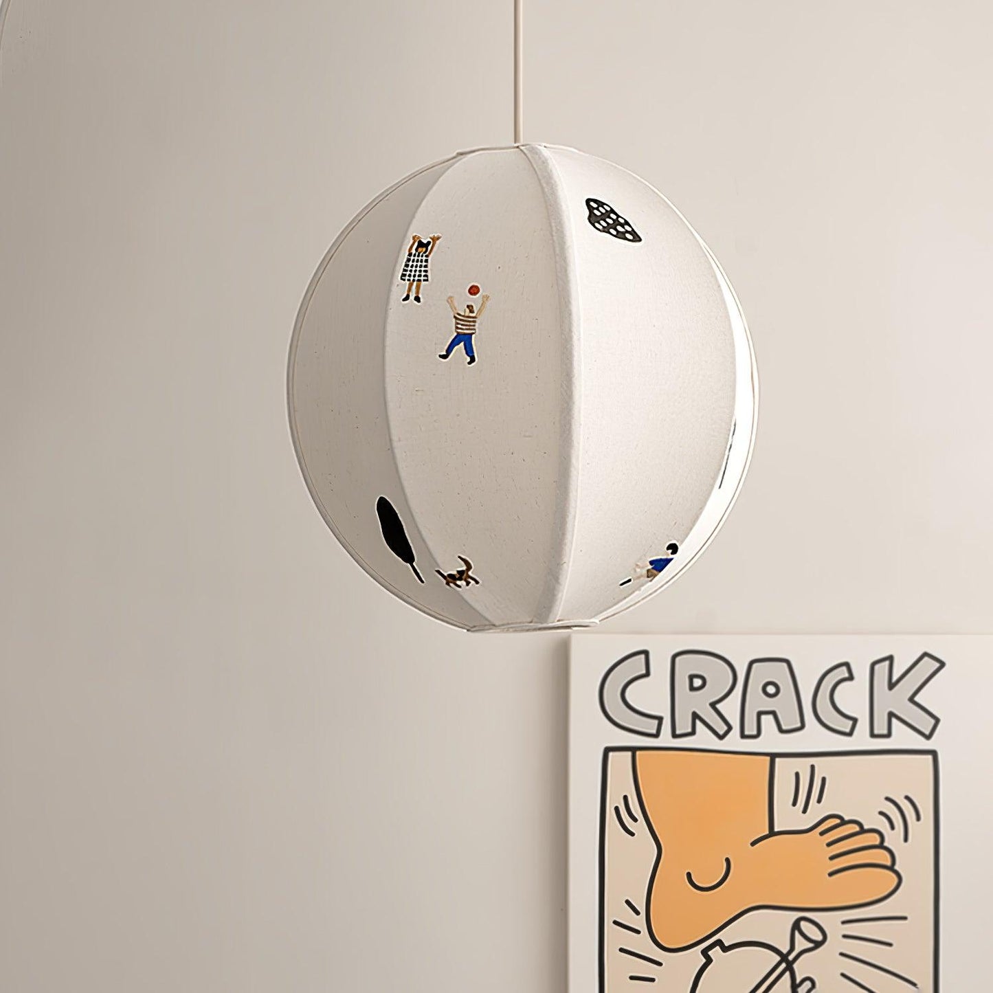 Elva Pendant Light Paper Ball Drawing