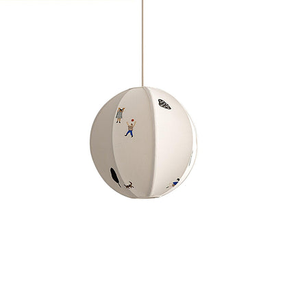 Elva Pendant Light Paper Ball Drawing