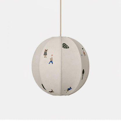 Elva Pendant Light Paper Ball Drawing