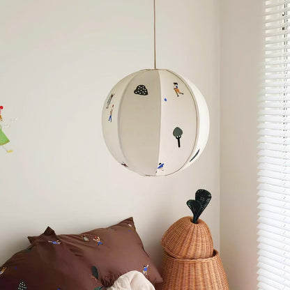 Elva Pendant Light Paper Ball Drawing