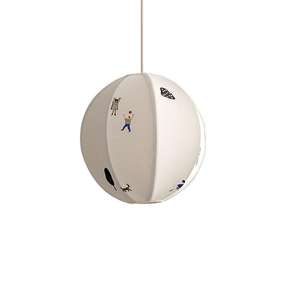 Elva Pendant Light Paper Ball Drawing