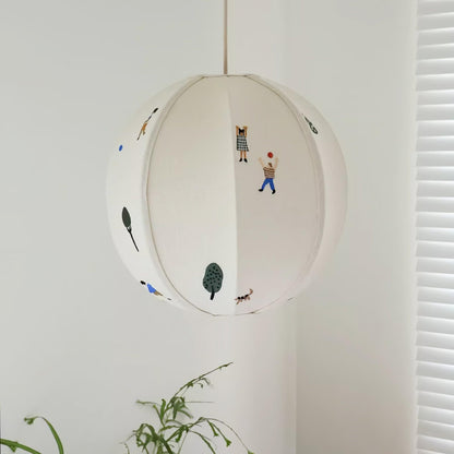 Elva Pendant Light Paper Ball Drawing