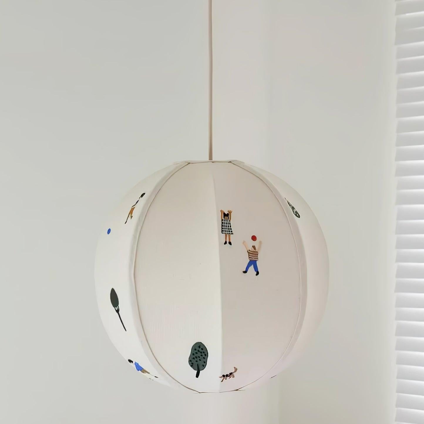 Elva Pendant Light Paper Ball Drawing
