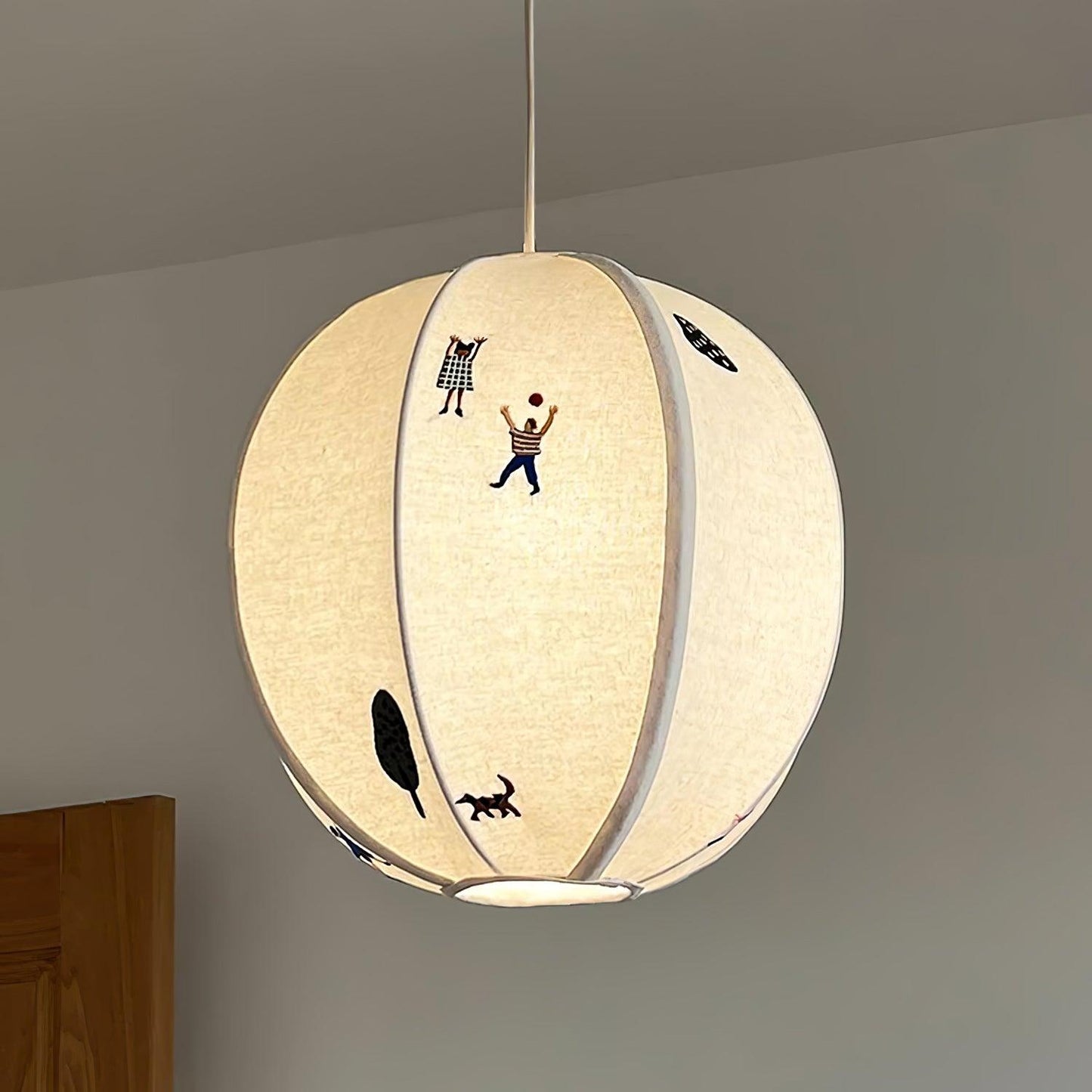 Elva Pendant Light Paper Ball Drawing