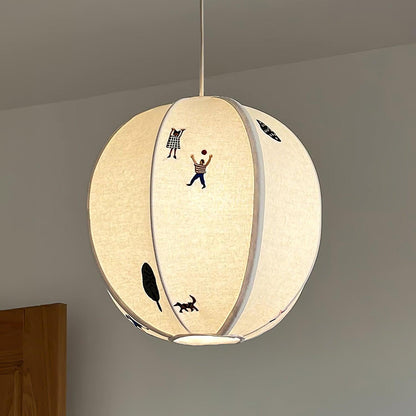 Elva Pendant Light Paper Ball Drawing