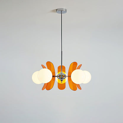 Ulano Chandelier Brown &Orange