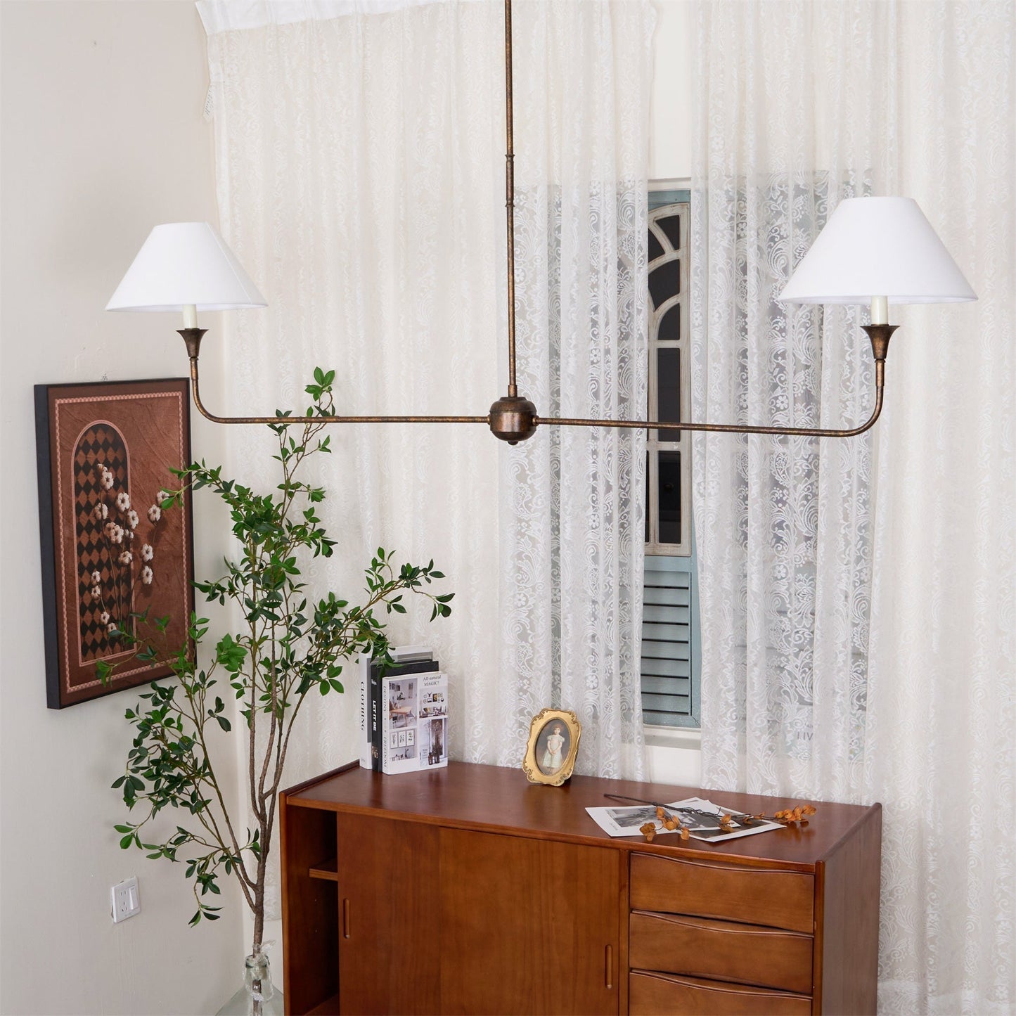 Norli Modern Linear LED Chandelier Metal Living Room Bedroom