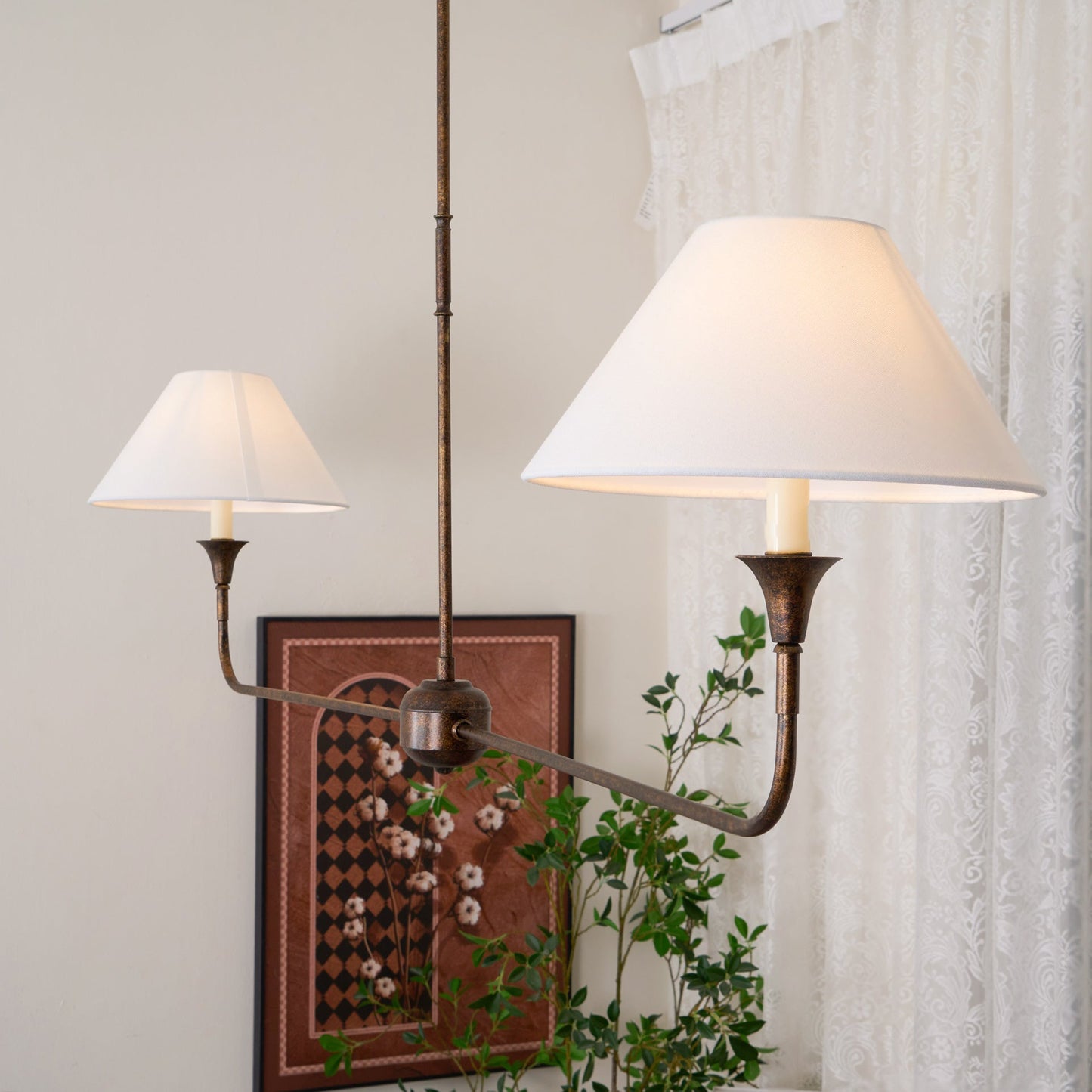Norli Modern Linear LED Chandelier Metal Living Room Bedroom