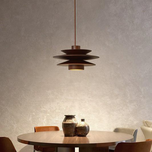 Axis Mid Century Walnut Pendant Light
