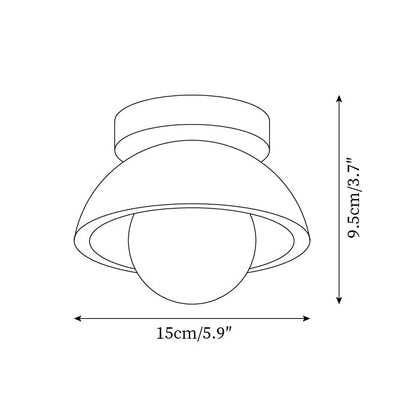 Mysa Minimalist Travertine Ceiling Light