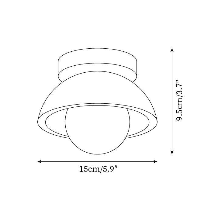 Plafonnier Ritta minimaliste en travertin