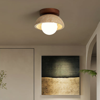Plafonnier Ritta minimaliste en travertin