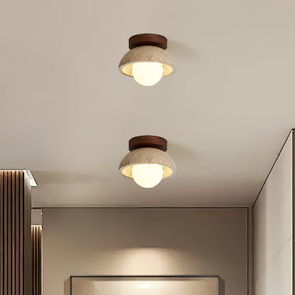 Plafonnier Ritta minimaliste en travertin