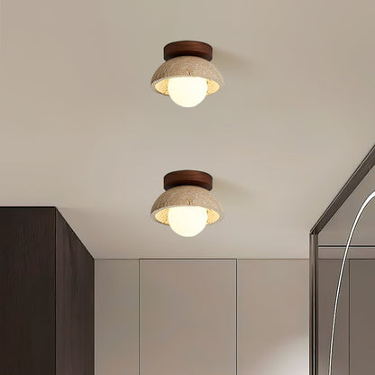 Plafonnier Ritta minimaliste en travertin