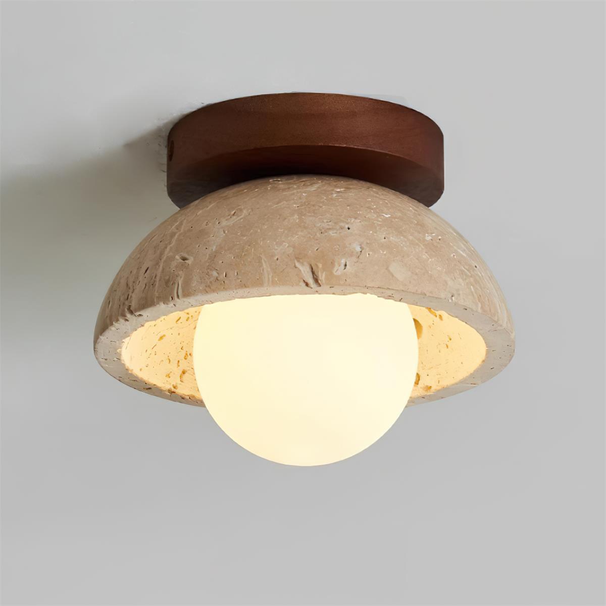 Plafonnier Ritta minimaliste en travertin