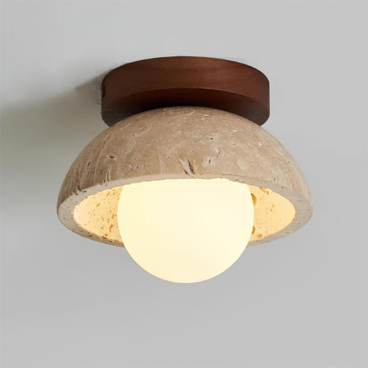 Ritta Minimalist Travertine Ceiling Light