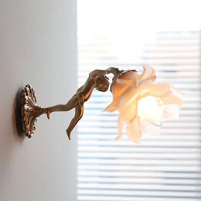 Arque Glass Rose Wall Lamp