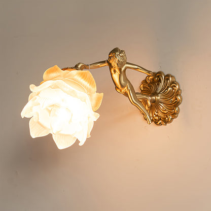 Arque Glass Rose Wall Lamp