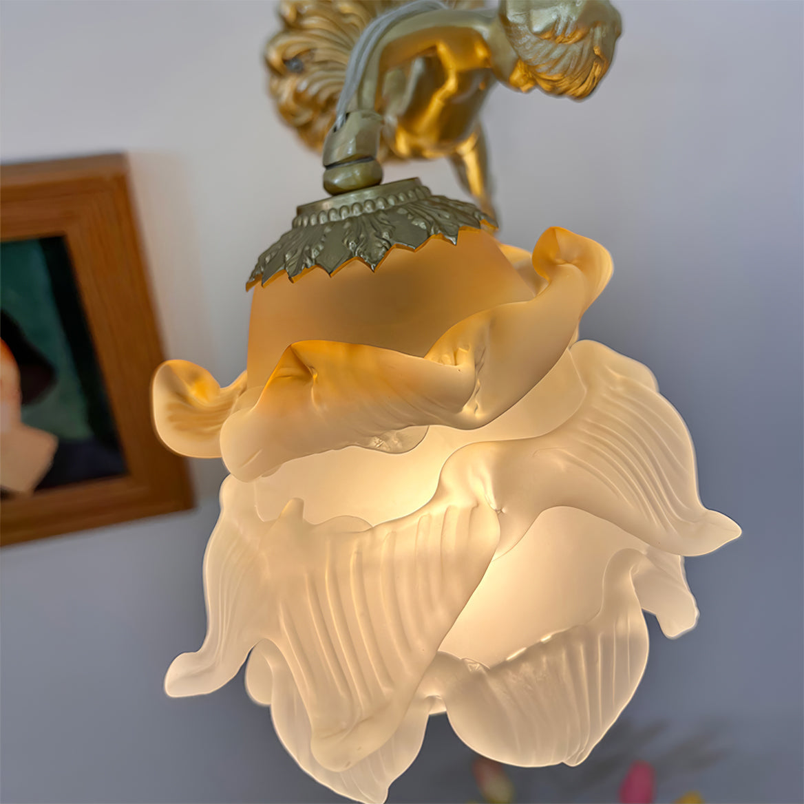 Arque Glass Rose Wall Lamp