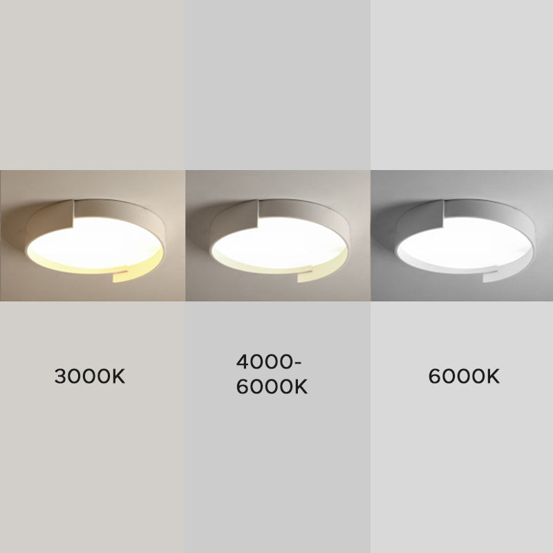 Plafonnier Arisha moderne rond encastré LED double couche